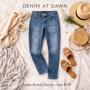 Size 8/29 | Lucky Brand Charlie Skinny Jeans – Medium Wash Stretch Denim